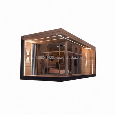 Casa de vidro de madeira pré-fabricada de 30 pés Container de casa de sol Container pré-fabricado