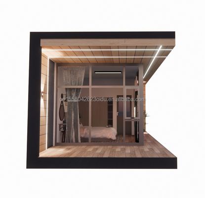 Casa de vidro de madeira pré-fabricada de 30 pés Container de casa de sol Container pré-fabricado