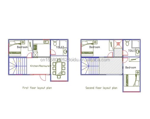 20ft/40ft Prefab Modular Mini Kit Set Cabine Casas Container House Design Moderno Estilo 3 quartos Casa pronta