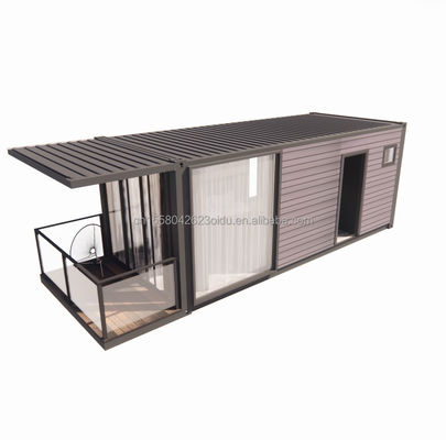 Tubos de aço galvanizados quadrados Casa de contêineres pré-fabricada Casa móvel pré-fabricada Casa de 20 pés Envio Casas pequenas Cor personalizada