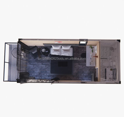 Tubos de aço galvanizados quadrados Casa de contêineres pré-fabricada Casa móvel pré-fabricada Casa de 20 pés Envio Casas pequenas Cor personalizada