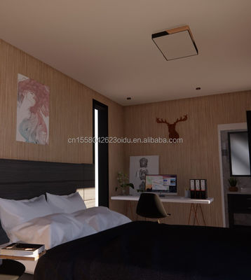 Tubos de aço galvanizados quadrados Casa de contêineres pré-fabricada Casa móvel pré-fabricada Casa de 20 pés Envio Casas pequenas Cor personalizada