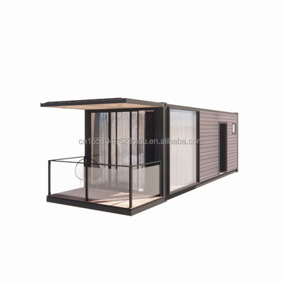 Tubos de aço galvanizados quadrados Casa de contêineres pré-fabricada Casa móvel pré-fabricada Casa de 20 pés Envio Casas pequenas Cor personalizada