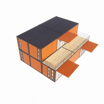 Janela de liga de alumínio e painel de sanduíche de onda de 50/75/100 mm Casas pré-fabricadas de luxo com banheiro