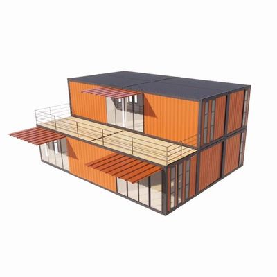 Janela de liga de alumínio e painel de sanduíche de onda de 50/75/100 mm Casas pré-fabricadas de luxo com banheiro