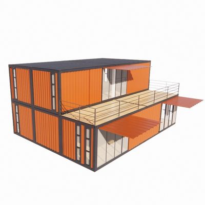 Janela de liga de alumínio e painel de sanduíche de onda de 50/75/100 mm Casas pré-fabricadas de luxo com banheiro