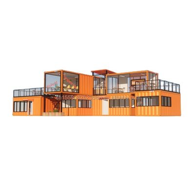 Prefabricado Modular 3 Quartos Casa de aço galvanizado Tubos Quadrados 20ft ou 40ft Ready-Made Mini Cabin Kit Set