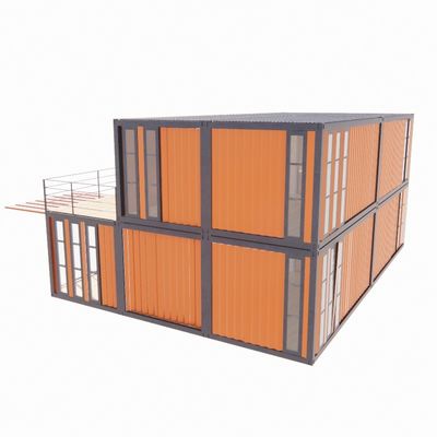 Janela de liga de alumínio e painel de sanduíche de onda de 50/75/100 mm Casas pré-fabricadas de luxo com banheiro