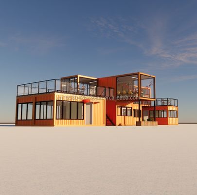 Prefabricado Modular 3 Quartos Casa de aço galvanizado Tubos Quadrados 20ft ou 40ft Ready-Made Mini Cabin Kit Set