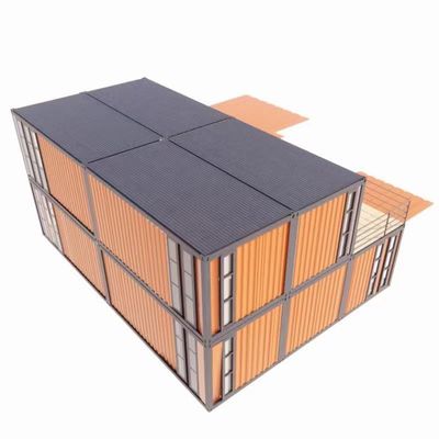 Janela de liga de alumínio e painel de sanduíche de onda de 50/75/100 mm Casas pré-fabricadas de luxo com banheiro
