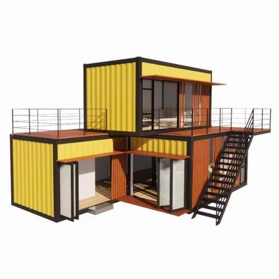 Cores personalizadas Casas de aço pré-fabricadas de luxo modernas com banheira seleção personalizada