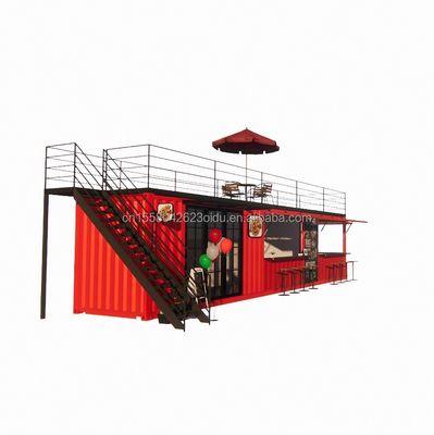 Modernos luxuosos 20ft 10ft Mini Café Bar Restaurante Casa Container Loja de café Design de interior de aço pré-fabricado para shopping