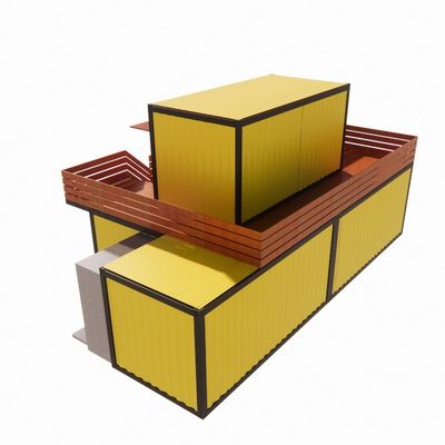Cores personalizadas Casas de aço pré-fabricadas de luxo modernas com banheira seleção personalizada