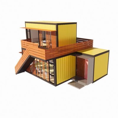 Cores personalizadas Casas de aço pré-fabricadas de luxo modernas com banheira seleção personalizada