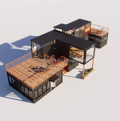 Casa bonita e acessível com paredes múltiplas combinações de casas pré-fabricadas de 20 pés casas minúsculas contêiner em cores personalizadas