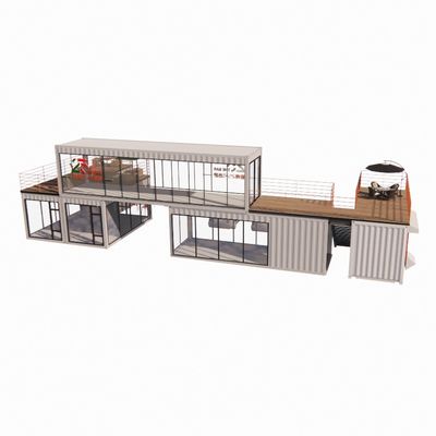 40ft Mobile Bar Restaurante Container Hotel Container de aço Armazenamento Edifício pré-fabricado com estrutura de aço galvanizado e dobra