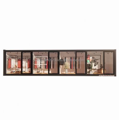 Estrutura de aço galvanizado de aço curvado 180g estilo de design chinês UE 40ft casas pré-fabricadas para roupas modernas loja loja
