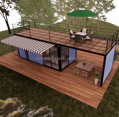 Loja Casa Modular Prefabricada Moderna e Fácil de Montar com Paredes de Painel Sandwich de 50/75/100 mm