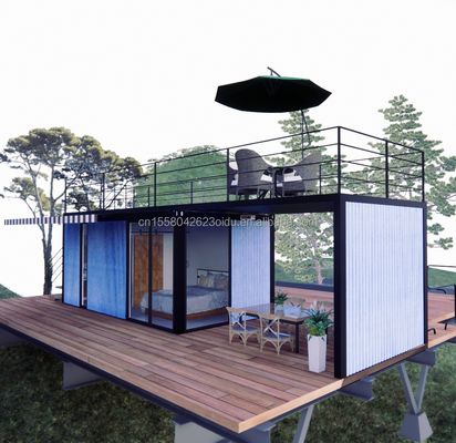Loja Casa Modular Prefabricada Moderna e Fácil de Montar com Paredes de Painel Sandwich de 50/75/100 mm