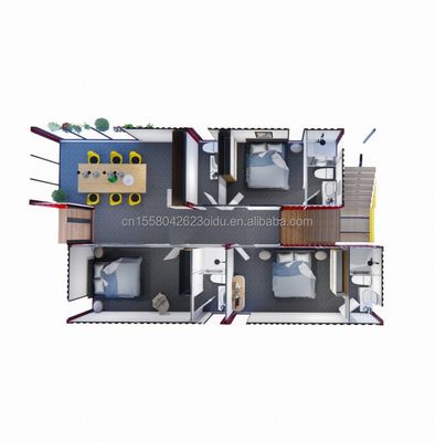 20ft/40ft pré-fabricado portavel dobrável contêiner expansível pequena casa móvel com 3 quartos alumínio liga de janelas
