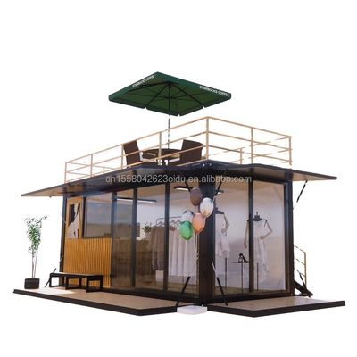 Supermercado Loja de contêineres pré-fabricada para bar de café familiar em design modular