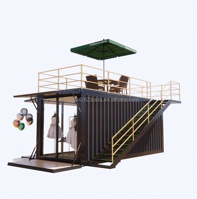 Supermercado Loja de contêineres pré-fabricada para bar de café familiar em design modular