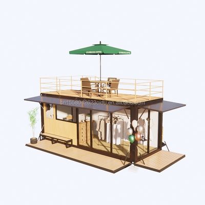 Supermercado Loja de contêineres pré-fabricada para bar de café familiar em design modular