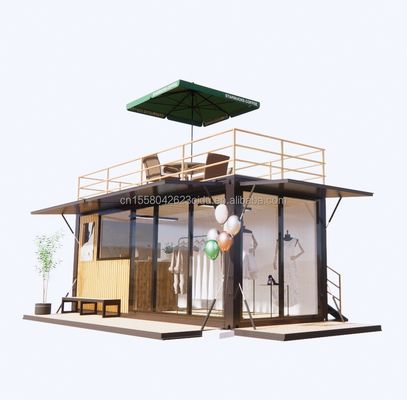 Supermercado Loja de contêineres pré-fabricada para bar de café familiar em design modular