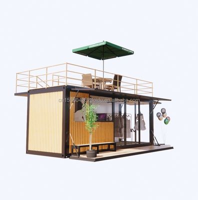 Supermercado Loja de contêineres pré-fabricada para bar de café familiar em design modular