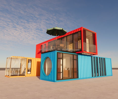 Quadro de aço galvanizado de 180g Modular Casa Moderna Container de luxo Casa pré-fabricada para hotel