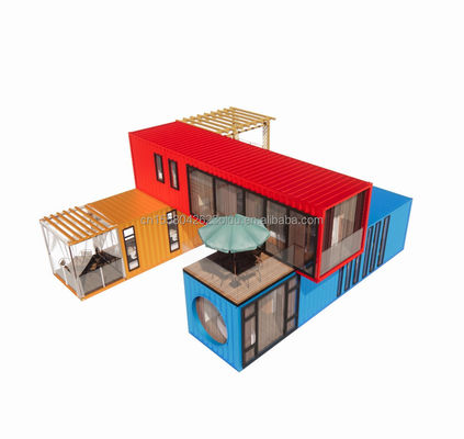 Quadro de aço galvanizado de 180g Modular Casa Moderna Container de luxo Casa pré-fabricada para hotel