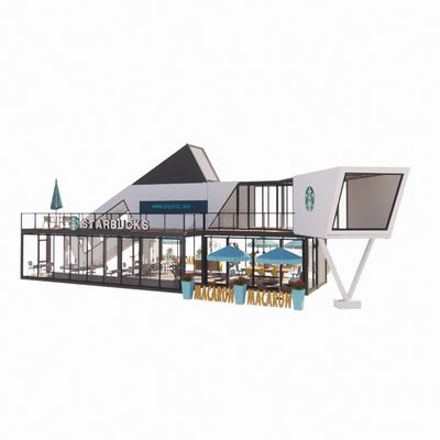 Edifício de rua Container pré-fabricado Cozinhas de hotel para escritórios pré-fabricados e casas móveis
