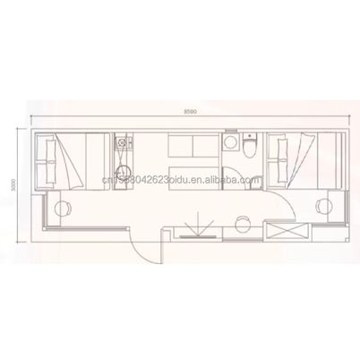 Container de quarto de luxo pré-fabricado de luxo para casa painel de sanduíche estúdio casa de hotel cor personalizada