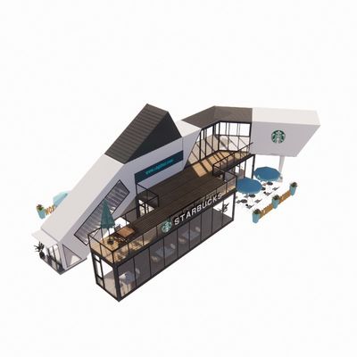 Edifício de rua Container pré-fabricado Cozinhas de hotel para escritórios pré-fabricados e casas móveis