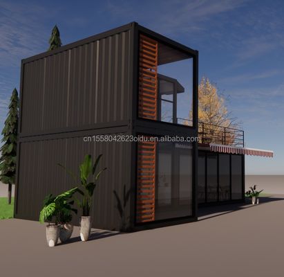 Design Estrutura de aço Villa modular fácil montar Casa moderna Container de luxo Casas pré-fabricadas Container de embalagem plana