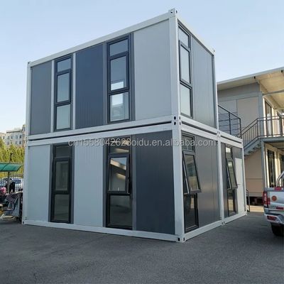 Container de estúdio de madeira para hotel Estrutura de aço Quadro soldado