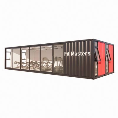 Barras de contêineres de transporte pré-fabricadas de 40 pés com paredes de painéis de sanduíche de onda de 50/75/100 mm