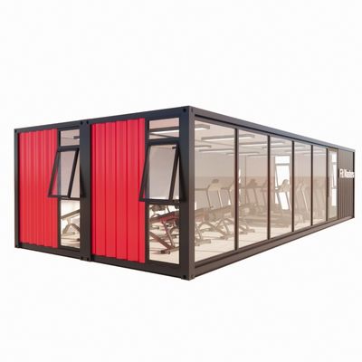 Barras de contêineres de transporte pré-fabricadas de 40 pés com paredes de painéis de sanduíche de onda de 50/75/100 mm