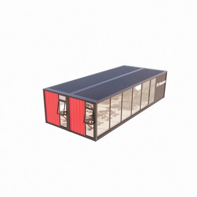 Barras de contêineres de transporte pré-fabricadas de 40 pés com paredes de painéis de sanduíche de onda de 50/75/100 mm