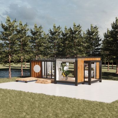 Moderno Design Luxo Parede de vidro Container pré-fabricado Casa StrayBirds Casa Modular pré-fabricada Hotel para Resort Villa