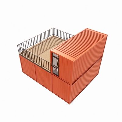 Container de transporte pré-fabricado Pop Up Café Restaurante Opções de parede de 50/75/100mm Painel Sandwich Wave
