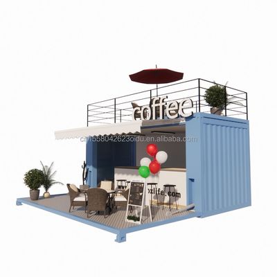 Mini loja pop-up de 20 pés com design moderno e tubos quadrados de aço galvanizado robusto