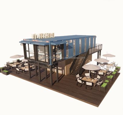 Casas de contêineres de embalagem plana com estilo de design moderno portáteis e versáteis