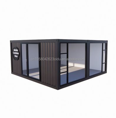 2023 Casas de contêineres modulares pré-fabricadas com janelas de liga de alumínio e tubos quadrados de aço galvanizado