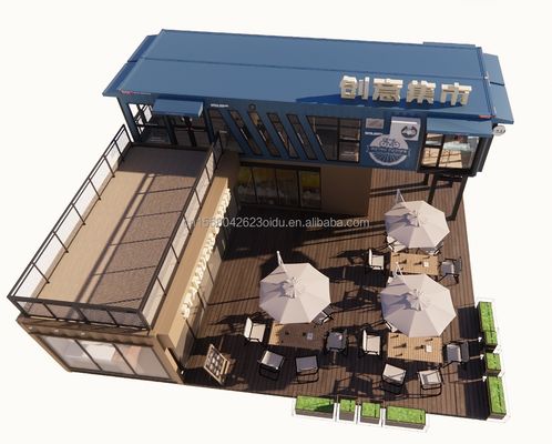 Casas de contêineres de embalagem plana com estilo de design moderno portáteis e versáteis