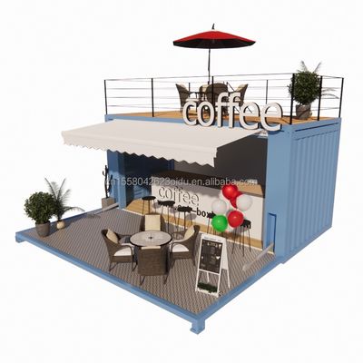 Mini loja pop-up de 20 pés com design moderno e tubos quadrados de aço galvanizado robusto
