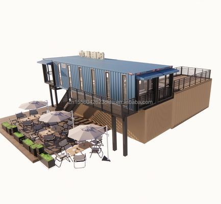 Casas de contêineres de embalagem plana com estilo de design moderno portáteis e versáteis