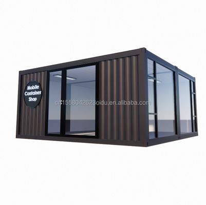 2023 Casas de contêineres modulares pré-fabricadas com janelas de liga de alumínio e tubos quadrados de aço galvanizado