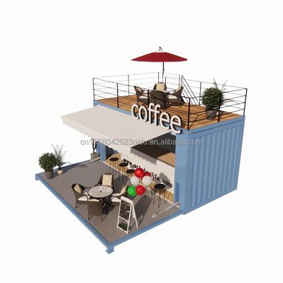 Mini loja pop-up de 20 pés com design moderno e tubos quadrados de aço galvanizado robusto