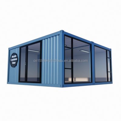 2023 Casas de contêineres modulares pré-fabricadas com janelas de liga de alumínio e tubos quadrados de aço galvanizado